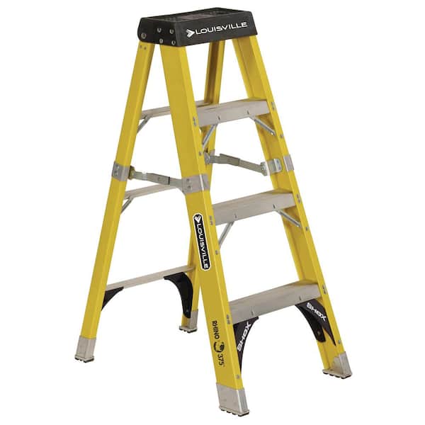 Louisville Ladder 4 ft. Fiberglass Step Ladder with 375 lbs. Load Capacity Type IAA Duty Rating