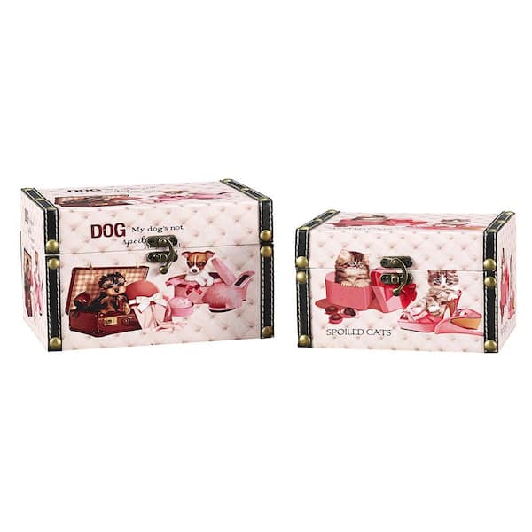 Household Essentials Medium Dog Box and Small Cat Box (Set of 2)