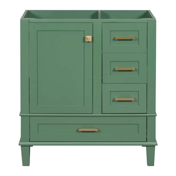 Unbranded 29.4 in. W. x 17.9 in. D x 33 in. H Bath Vanity Cabinet without Top in Green with Solid Wood Frame