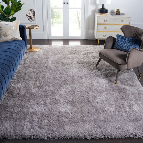 Luxe 10 ft. x 14 ft. Gray Solid Color Area Rug