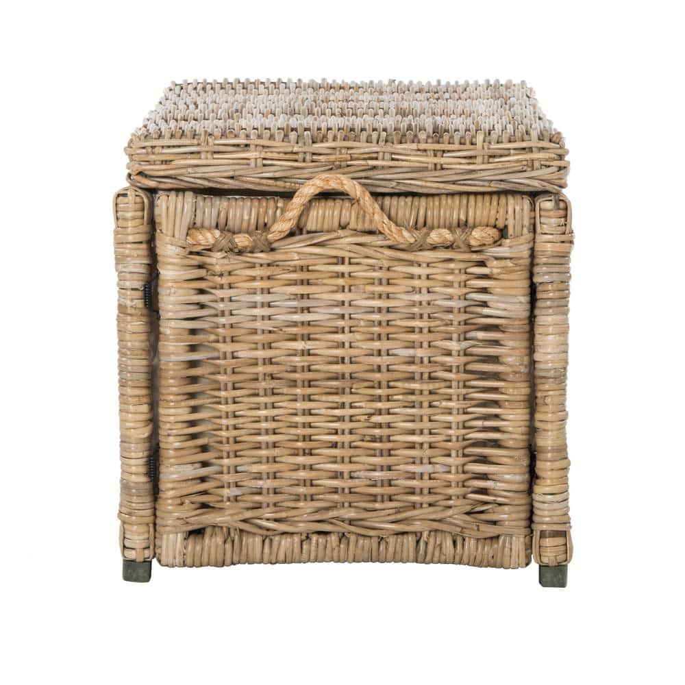 Jacob Natural Wicker Handwoven Storage Trunk, 30"