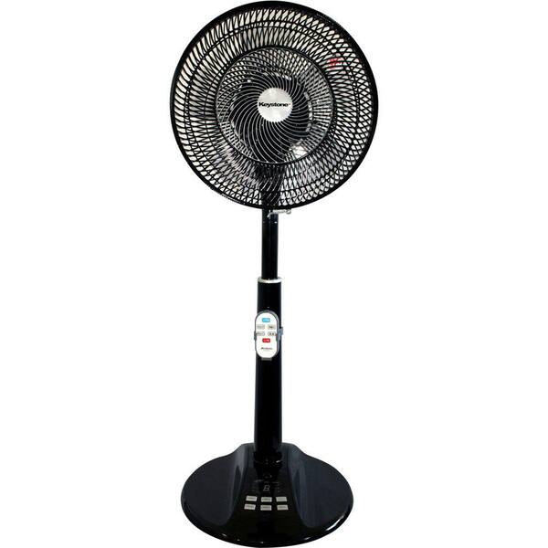 Keystone 12 in. Air Accelerator Fan with DC Motor and Remote Control in Black