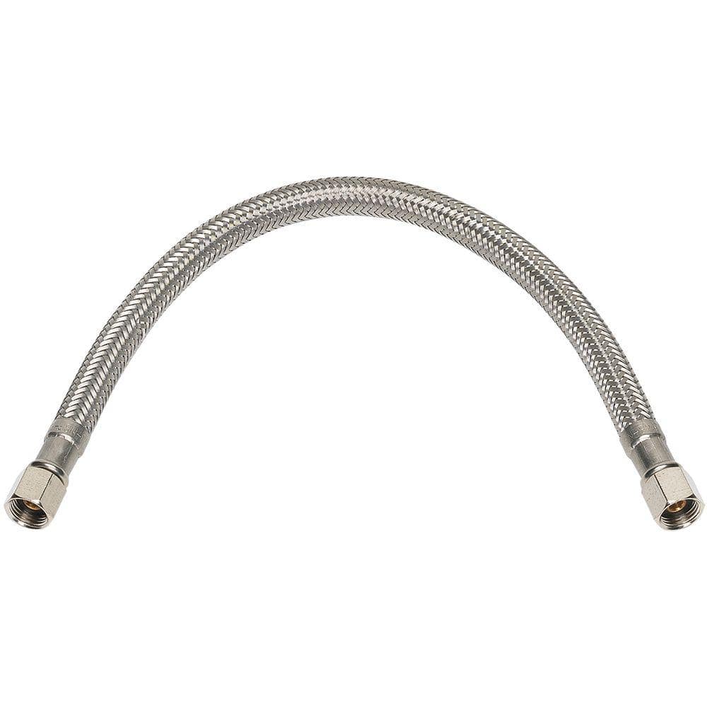 1/4 in. Comp. x 1/4 in. Comp. x 60 in. LGTH Stainless Steel Ice Maker Supply  Line Hose - Danco