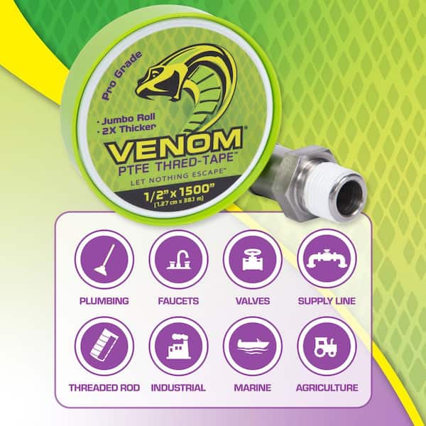 1/2 in. x 1500 in. Pipe Thread PTFE Tape