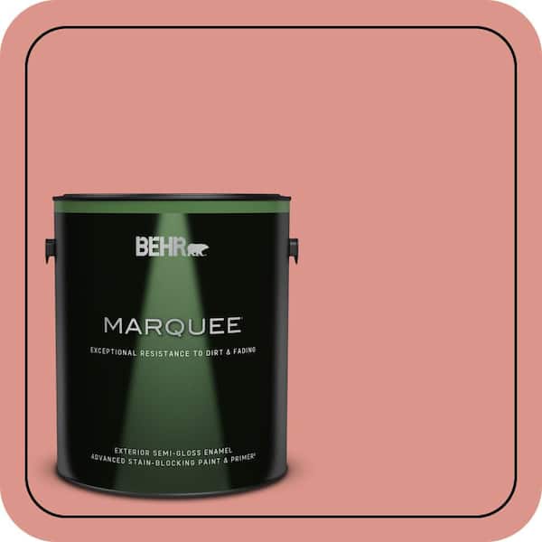 BEHR MARQUEE 1 gal. #180D-4 Coral Serenade Semi-Gloss Enamel Exterior Paint & Primer