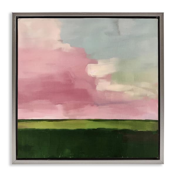 Pink Clouds Sunrise by Svetlana Aleynikova Gray Floater Frame Nature Graphic Art Print 25 in. x 25 in.