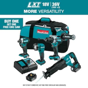 18V 5.0 Ah LXT Lithium-Ion Brushless Cordless Combo Kit (Hammer Drill/Impact Driver/Recipro Saw/Flashlight)