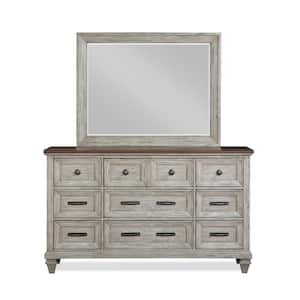 Mariana 50 in. W x 39 in. H Rectangle Vintage Creme Mirror