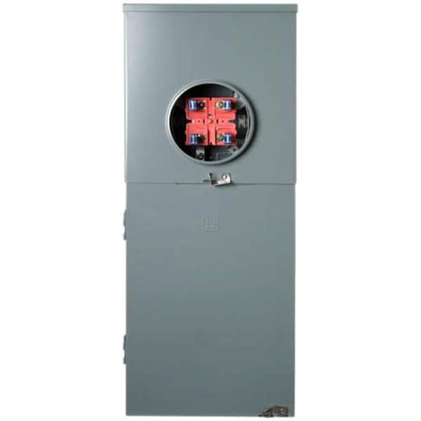 Square D Homeline 150 Amp 8-Space 16-Circuit Outdoor Ringless-Lever Bypass Overhead/Underground Main Breaker CSED