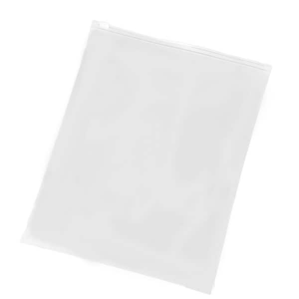 10 x 13 in. Frosted Zipper Plastic Bags for Clothing Clear Apparel Bag with Vent Holes 100 Count 3 Mil Thick