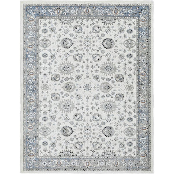 Zidane White Traditional 5 ft. x 7 ft. Indoor Area Rug