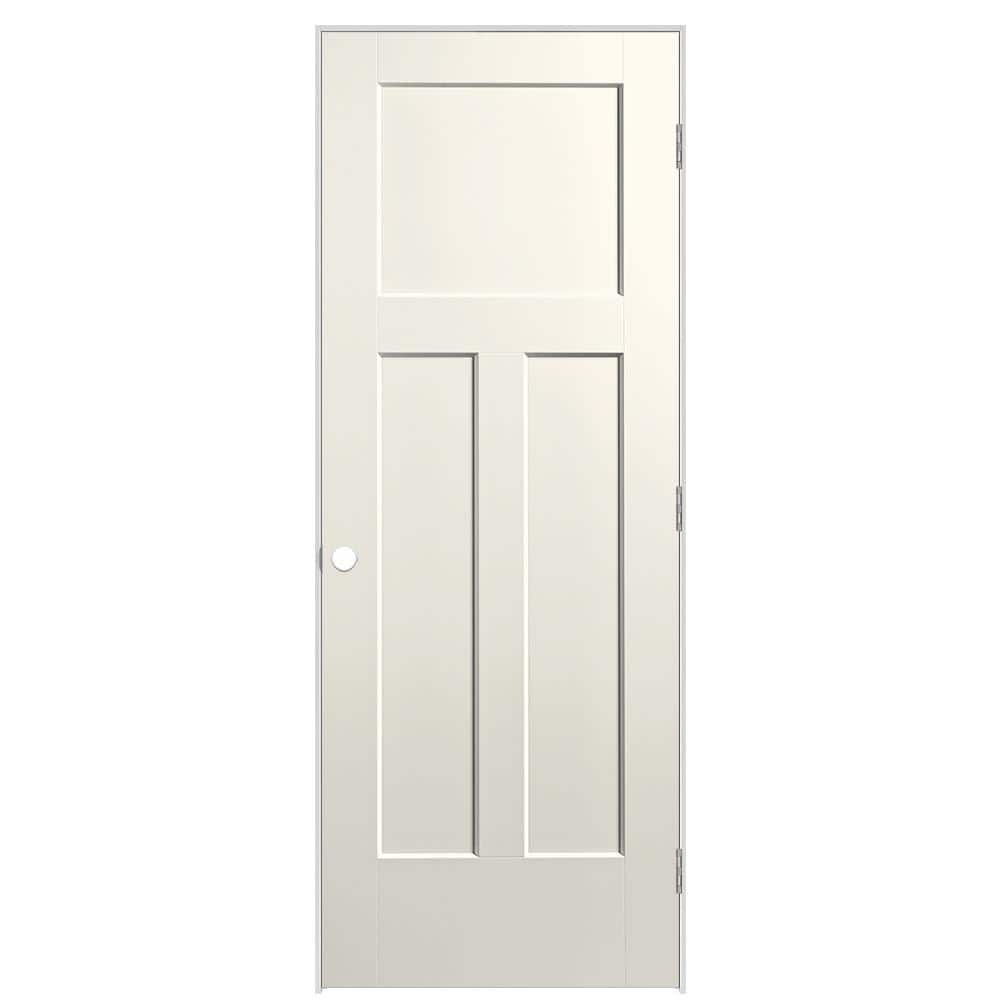 30 in. x 80 in. 3-Panel Winslow Left-Hand Solid Core Ivory Keys Molded Composite Single Prehung Interior Door price history on PriceWatchPro