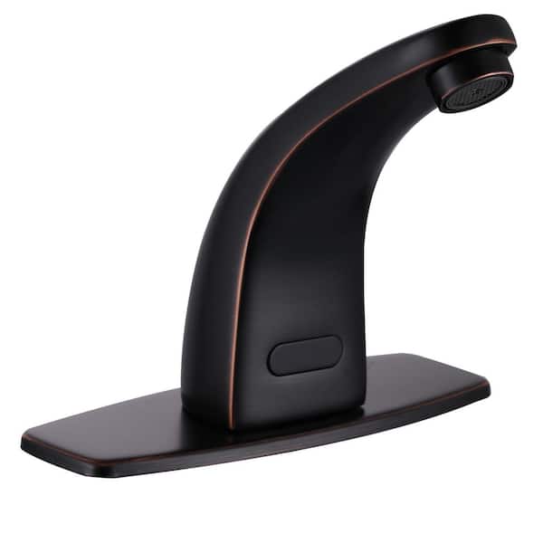 ARCORA DC Powered 4-Centerset Touchless Single Hole Bathroom Faucet in Oil Rubbed Bronze