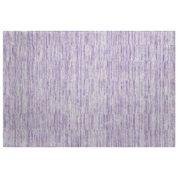Dream Shag Premium Machine Washable Abstract ADS817 Plum 3 ft. x 4 ft. Area Rug