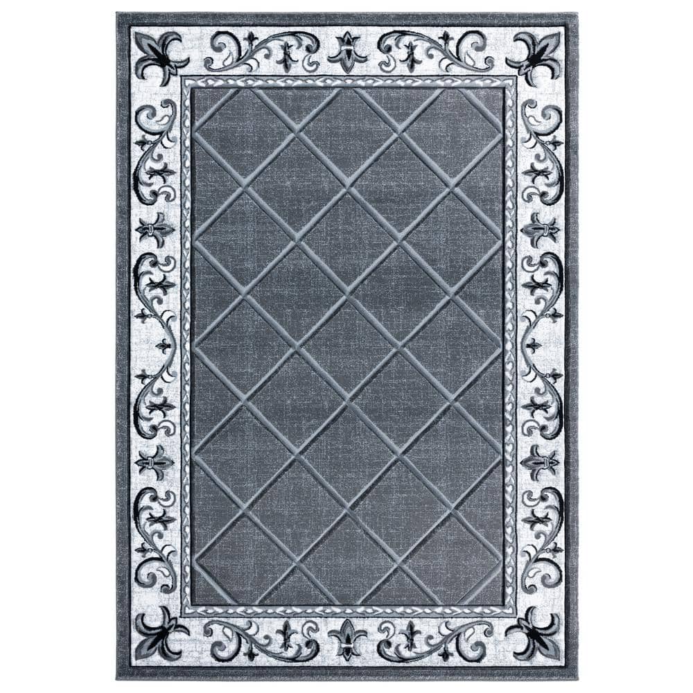 Bristol Altamont Gray Trellis 8' x 11' Synthetic Area Rug