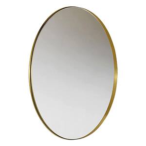 28 in. W x 1 in. H Oval Wall Hanging Bathroom Vanity Mirror