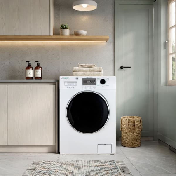 1.57 cu. ft. /13 lbs. Compact Front Load Washer Power Wash 15 Programs 1200 RPM 110V in White