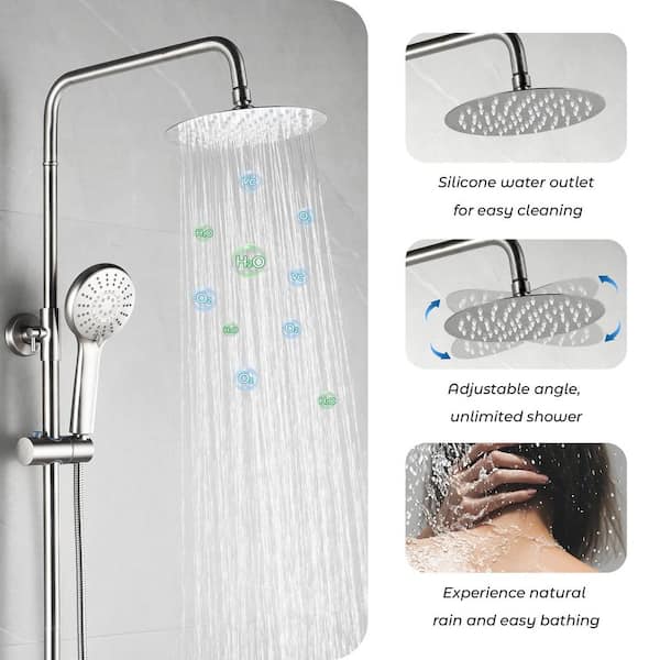 AKLFGN Outdoor Single-Handle 2-Spray Tub and Shower Faucet 8