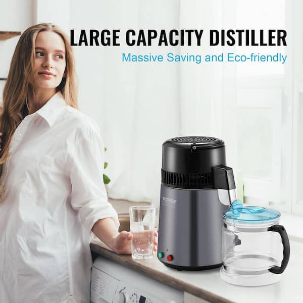 VEVOR Water Distiller 16-Cups Gray Purifier Filter 11.02 in. W