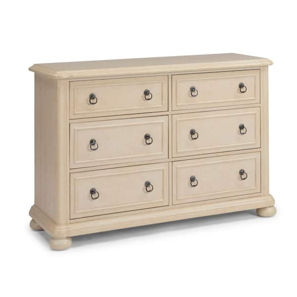 off white 6 drawer dresser