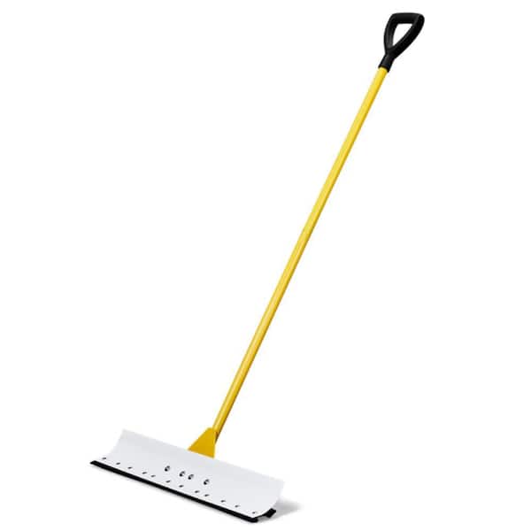 54 in. Metal Handle Steel Snow Shovel for Driveways