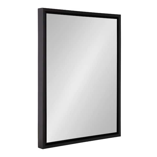 Kate and Laurel Medium Rectangle Black Modern Mirror (24 in. H x 18 in. W)