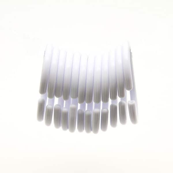 Shower Curtain Rings, Plastic Hooks in Solid White(12-Set)