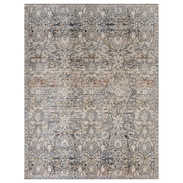 Camilla 2 ft. x 10  ft. Grey Western Area Rug
