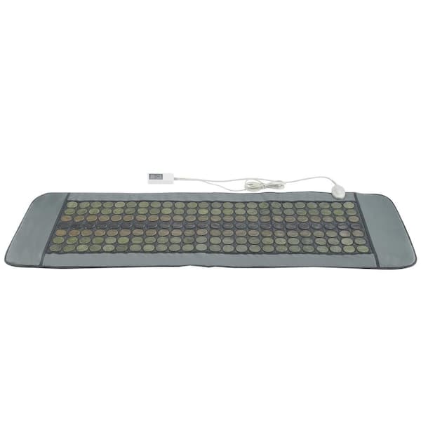 Far Infrared Heating Pad for Full Body, 96 Jade and 72 Tourmaline Stone Heating Pad, 70.8 in. x 23.78 in. Gray, Indoor