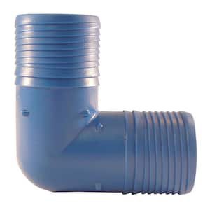 1-1/2 in. Barb Insert Blue Twister Polypropylene 90-Degree Elbow Fitting