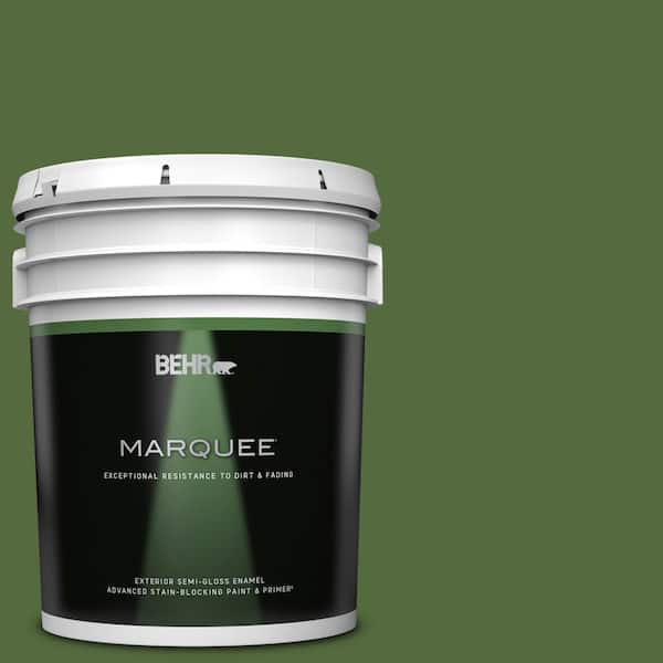 BEHR MARQUEE 5 gal. #410D-7 Mountain Forest Semi-Gloss Enamel Exterior Paint & Primer