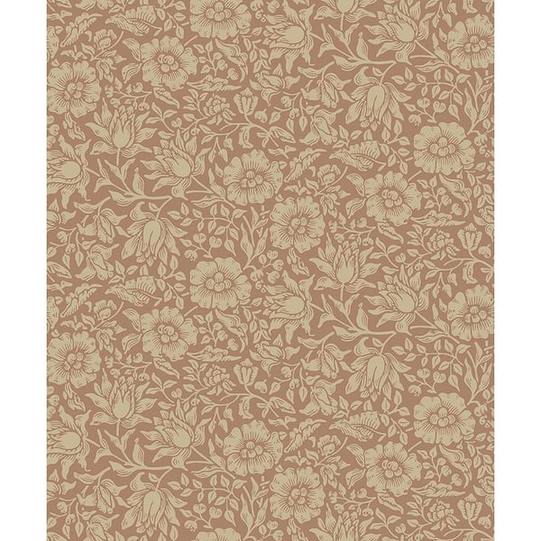 A-Street Prints Mallow Floral Vine Pink Non-Pasted Non Woven Wallpaper