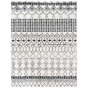 Tulum Ivory/Black 8 ft. x 10 ft. Moroccan Area Rug