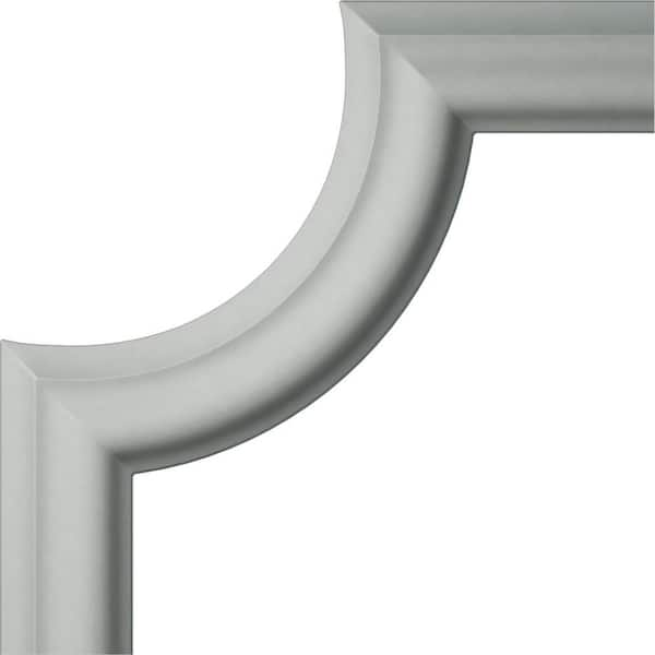 Ekena Millwork 8-1/8 in. x 3/4 in. x 8-1/4 in. Urethane Aberdeen Panel Moulding Corner (Matches Moulding PML01X00AB)