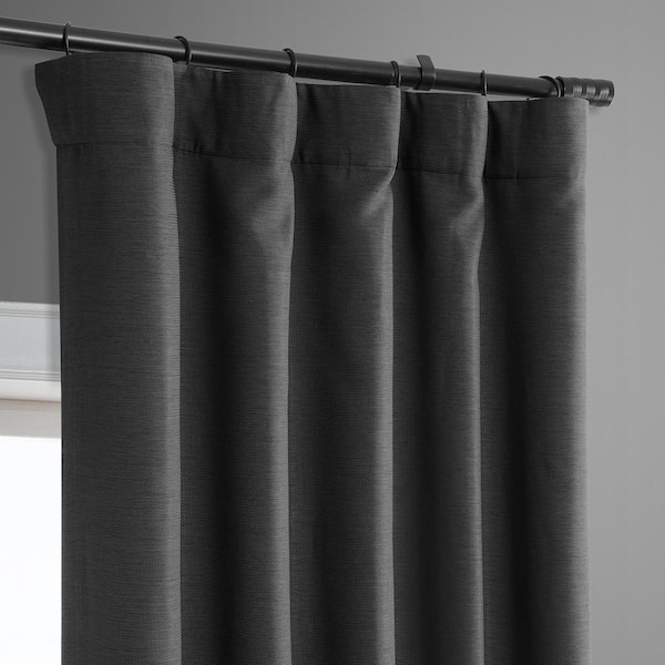 Smoked Truffle Rod Pocket Blackout Curtain - 50 in. W x 63 in. L (1 Panel)