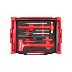 Hammers, Pry Bars, Punches and Chisels Set with Open Top Drawer and Rack (9-Piece)