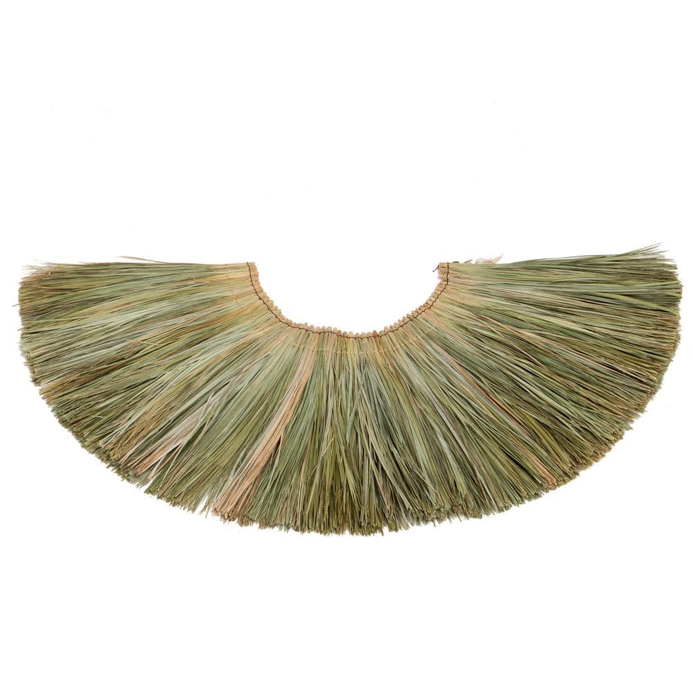 Tahitian Palm Thatch Panel 24" H x 36" L Natural Grass Roofing