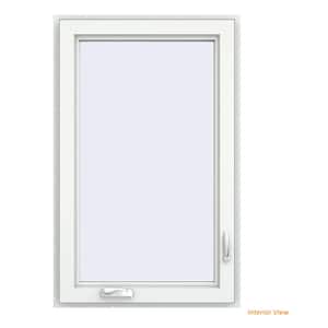30 in. x 48 in. V-4500 Series Black Exterior/White Interior FiniShield Vinyl Right-Handed Casement Window w/Mesh Screen