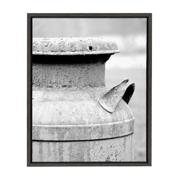 Kate and Laurel Sylvie "Milk Can" by Jami Skarda Framed Canvas Wall Art