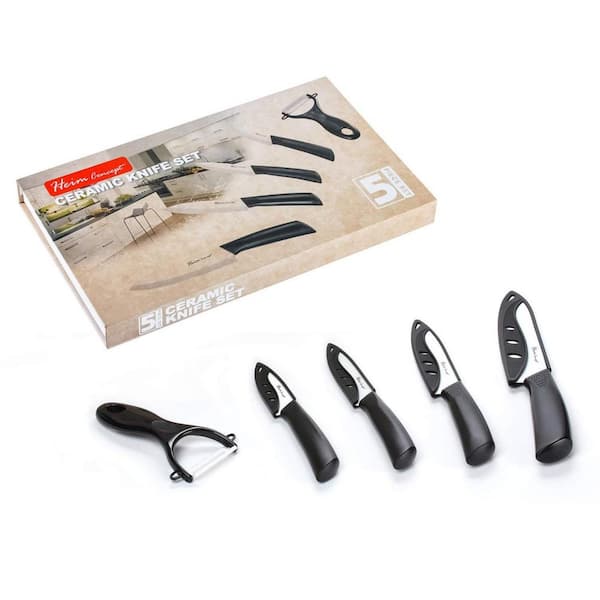Heim Concept Professional 5-Piece Ceramic Knife Set with Gift Box