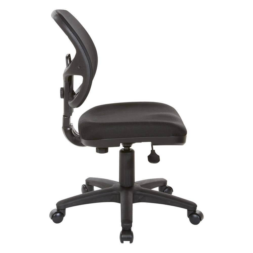 ErgoVenture 24" Black Mesh and Fabric Swivel Task Chair
