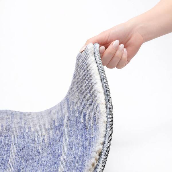 Dream Shag Premium Machine Washable Abstract ADS647 Denim 9 ft. x 12 ft. Area Rug