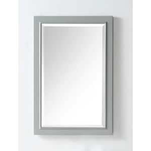 17.00 in. W x 26 in. H Framed Rectangular Bathroom Vanity Mirror in cool gray