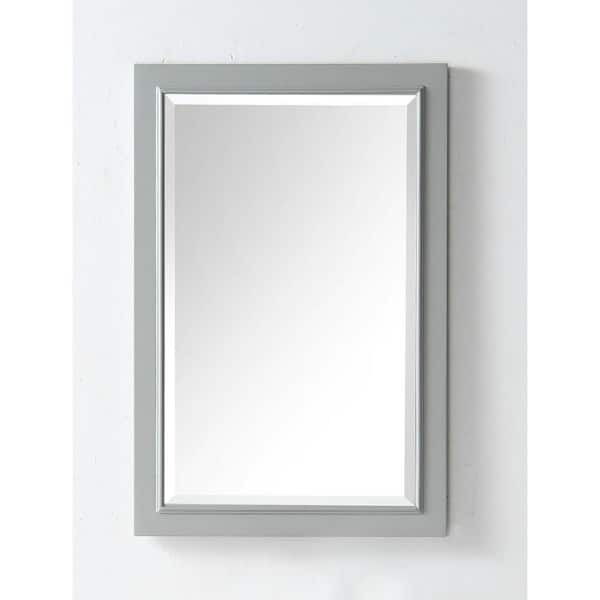 Unbranded 17.00 in. W x 26 in. H Framed Rectangular Bathroom Vanity Mirror in cool gray