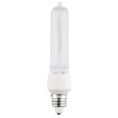 75-Watt Halogen T4 Single-Ended Frost Mini-Can Base Light Bulb