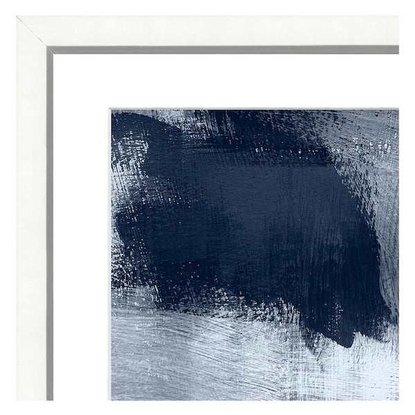 Vintage Print Gallery Navy Blue Abstract I Framed Archival Paper Wall Art 24 In X Full Size 2021 443 Ma426 22 2inw 20x20 The Home Depot - Black And White Navy Blue Wall Art