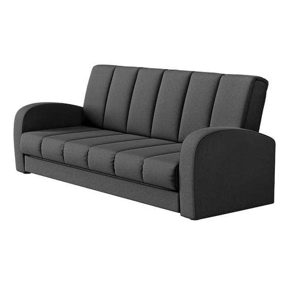 Handy Living Parlette 83 5 In Charcoal, How Wide Is A Sofa Bed