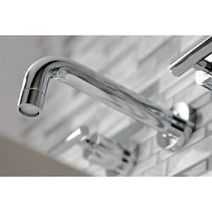 Manhattan 2-Handle Wall-Mount Bathroom Faucet in Polished Chrome