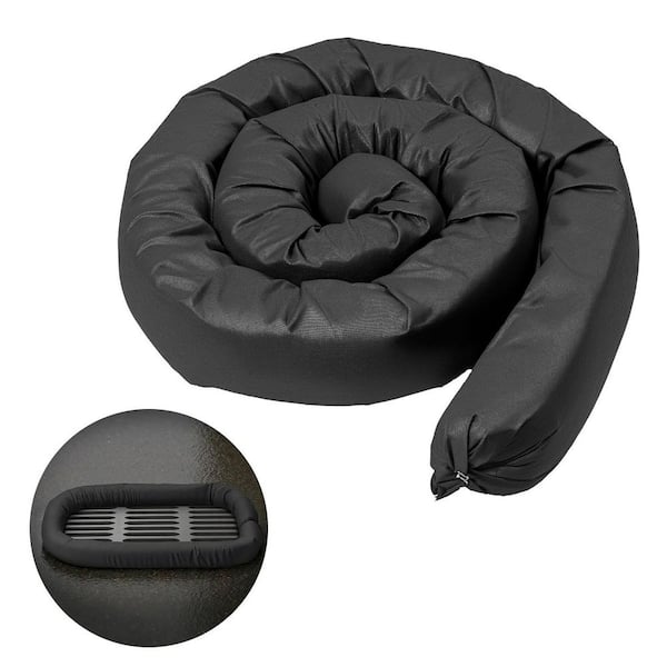 Sediment Filter Sock, 120 in. L x 5 in W x 1.97 in. H Black Plastic Temporary Garden, Flexible Erosion Control (4-Pack)