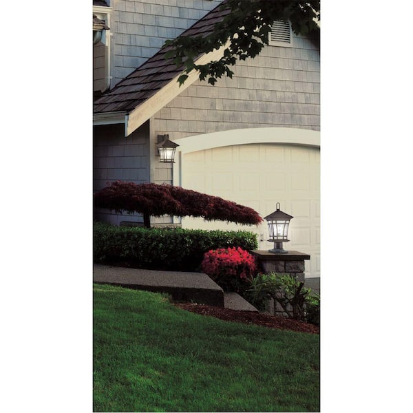 Textured Black Cast Aluminum Outdoor Pedestal Mount for Post Light